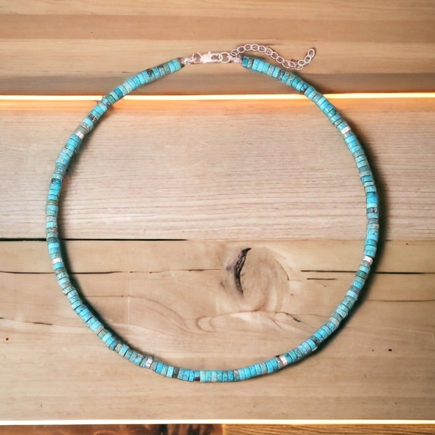 Turquoise Jasper Choker Necklace | Tiny Blue Beaded Jewelry | Natural Stone Seed Beads Collar | Perfect Valentine's Day Gift for Her