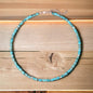 Turquoise Jasper Choker Necklace | Tiny Blue Beaded Jewelry | Natural Stone Seed Beads Collar | Perfect Valentine's Day Gift for Her