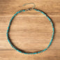 Turquoise Choker Necklace | Tiny Blue Beaded Meditation Jewelry | Natural Stone Seed Beads Collar Necklace | Perfect Gift for Her