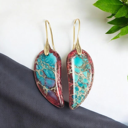 Wing Shape Earrings Dangle Earring Party Earring Gold Silver Earrings Anniversary Jewellery Angle Wings Earrings Bohemian Earring Red Stone